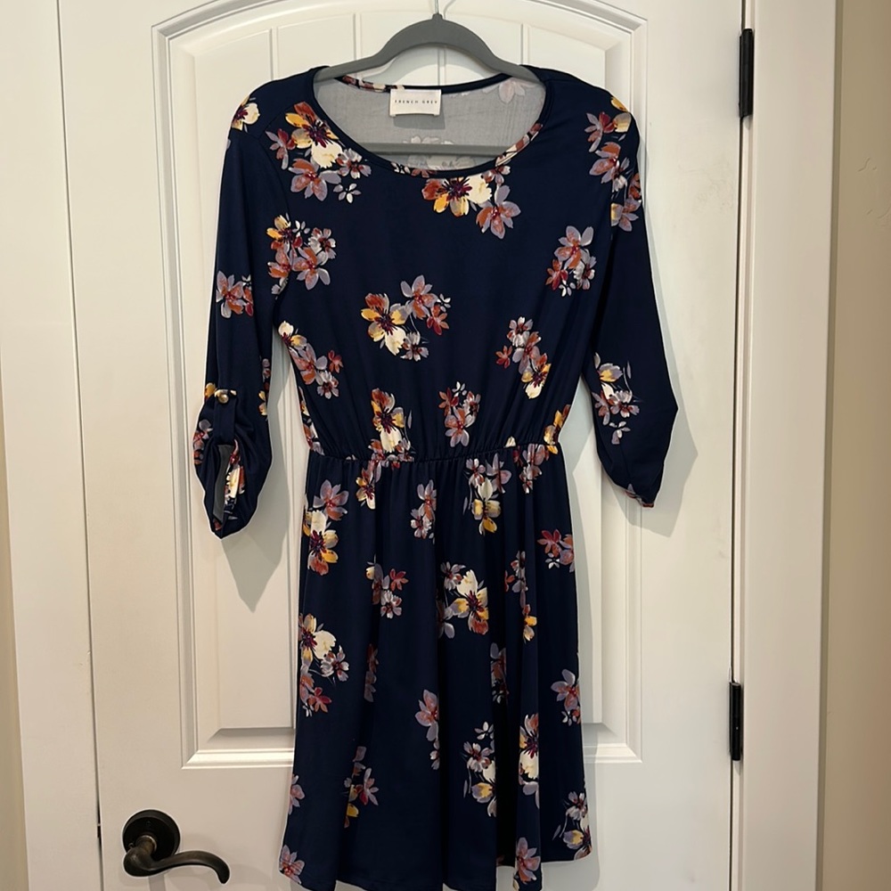Blue floral soft dress